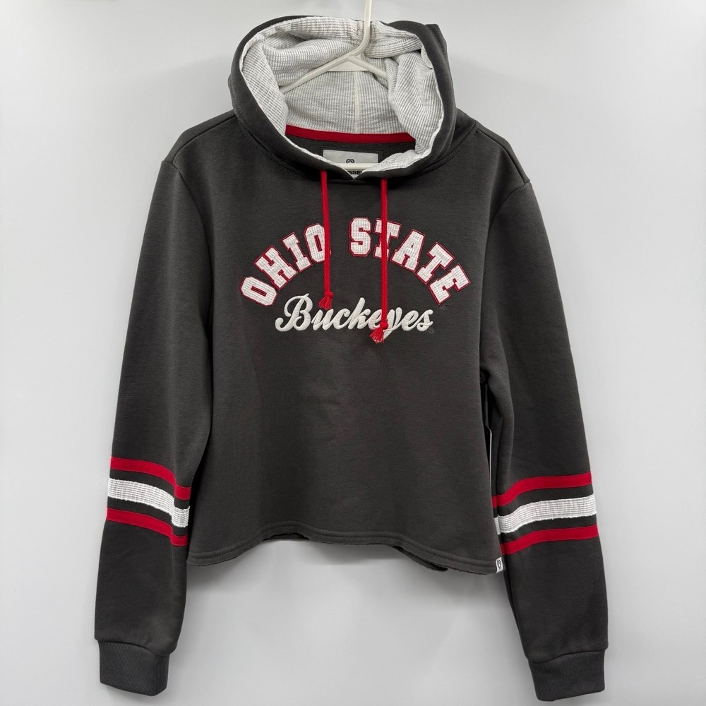NWT NEW Colosseum Ohio State Buckeyes Women's Large Gray Pullover Hoodie Ohio L